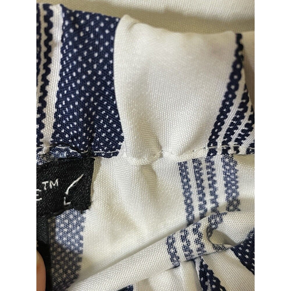 Style House Women’s Shirts Romper Large Blue And White - Picture 4 of 5